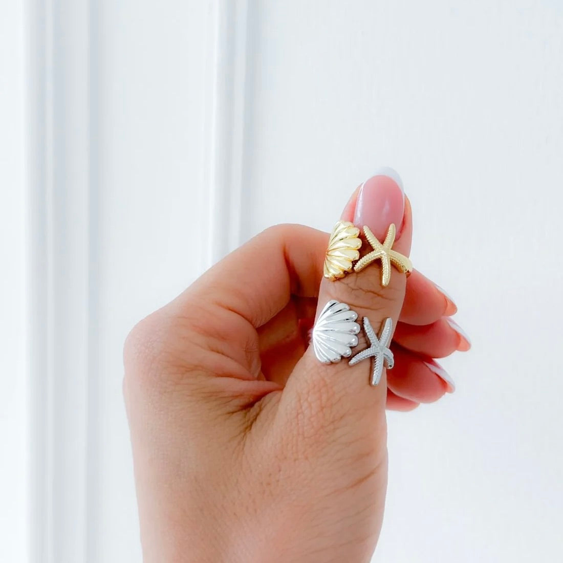 Anillo Estrella de Mar & Concha