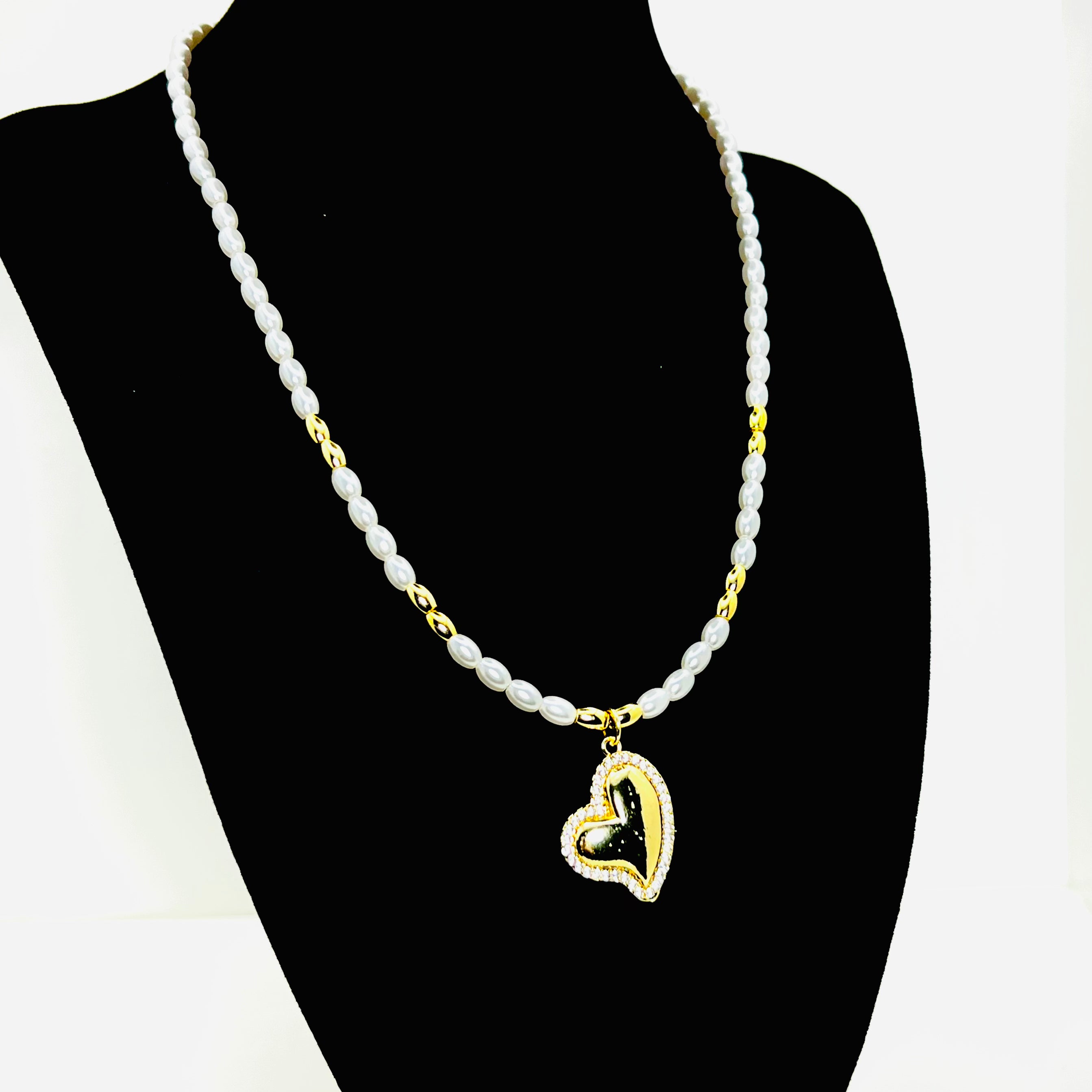 Collar Pearl Heart