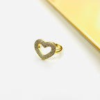 Anillo Corazón Abierto con Circonias