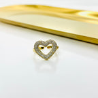 Anillo Corazón Abierto con Circonias