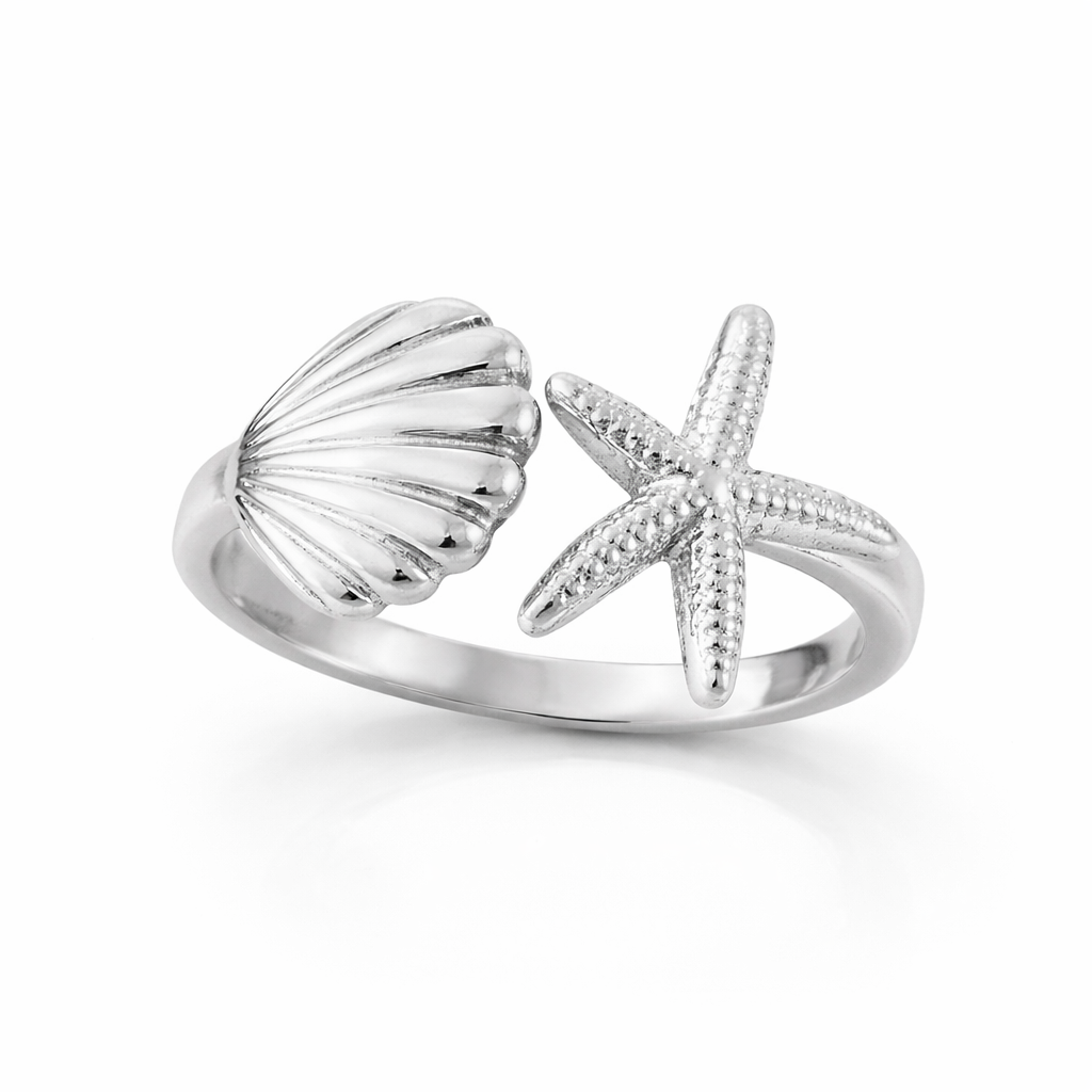 Anillo Estrella de Mar & Concha