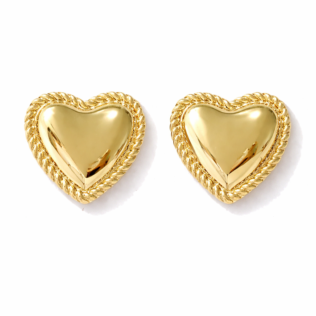 Aretes Corazón Espejo