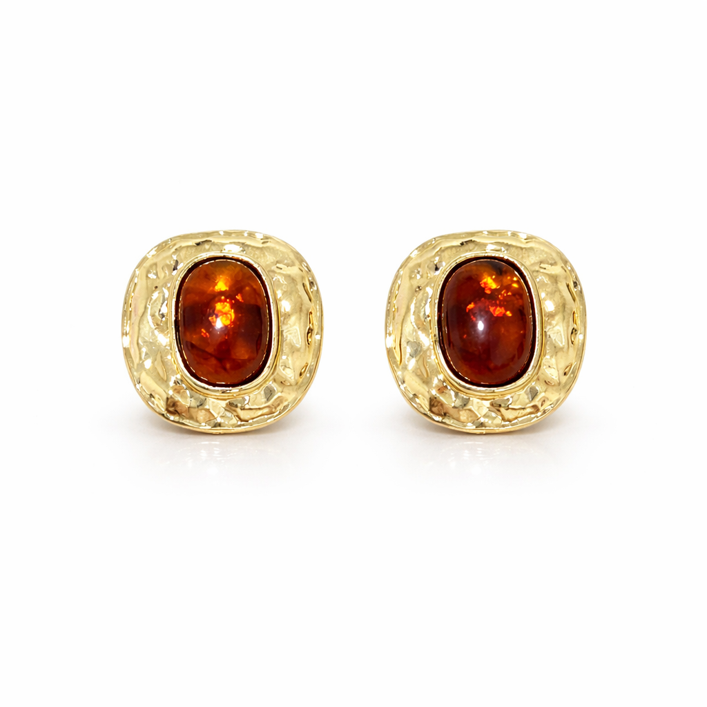 Aretes Ámbar Ovalados