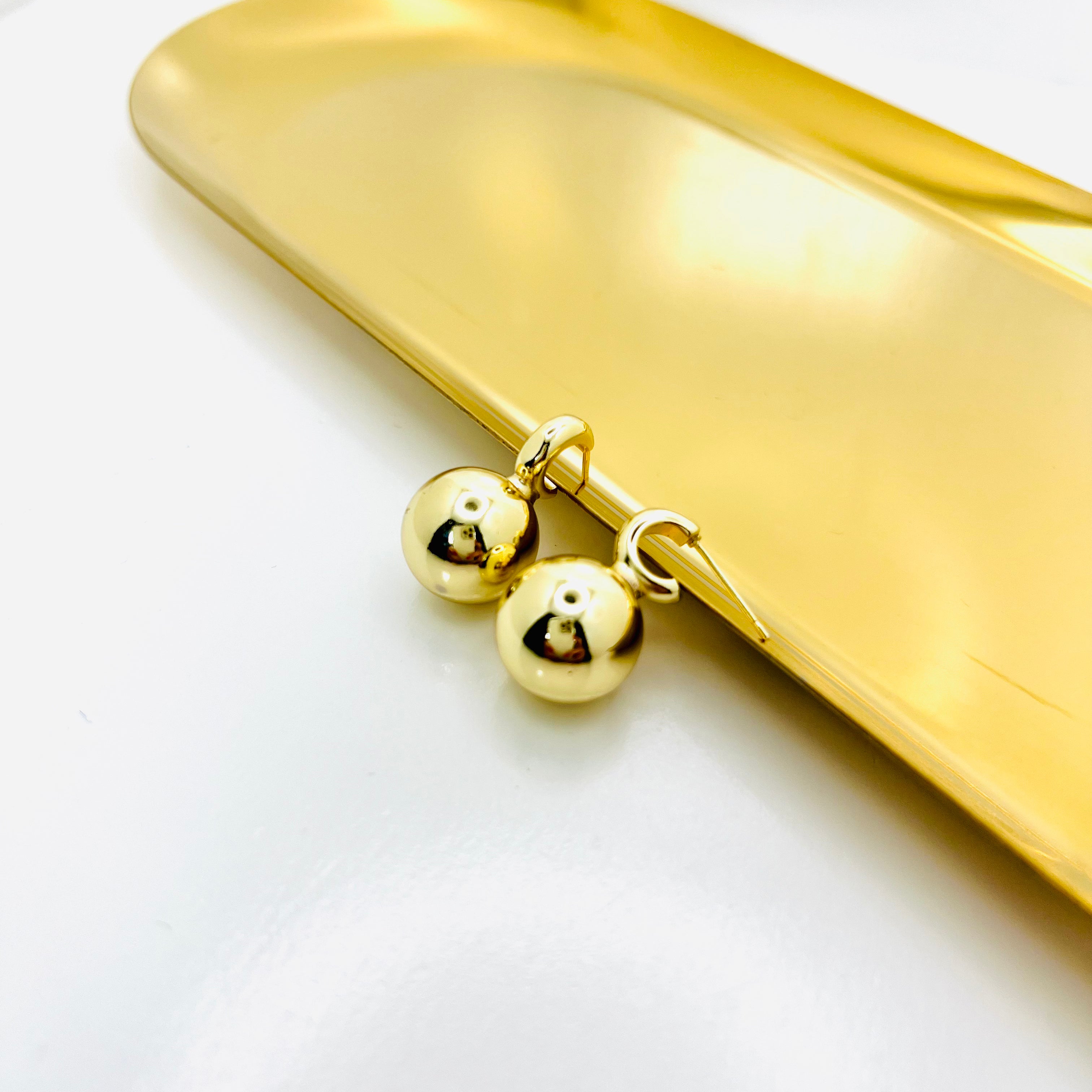 Aretes Esfera Dorada