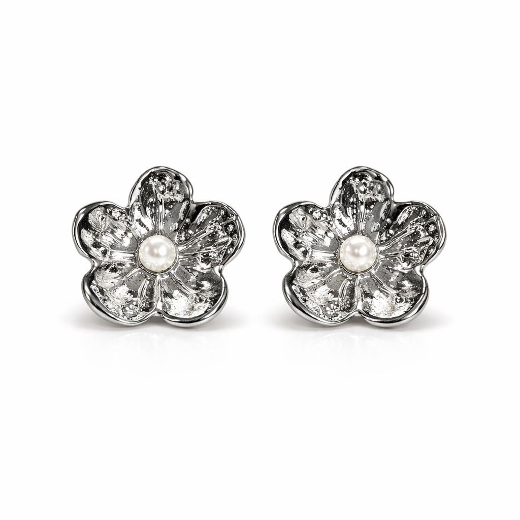Aretes Flor Perla