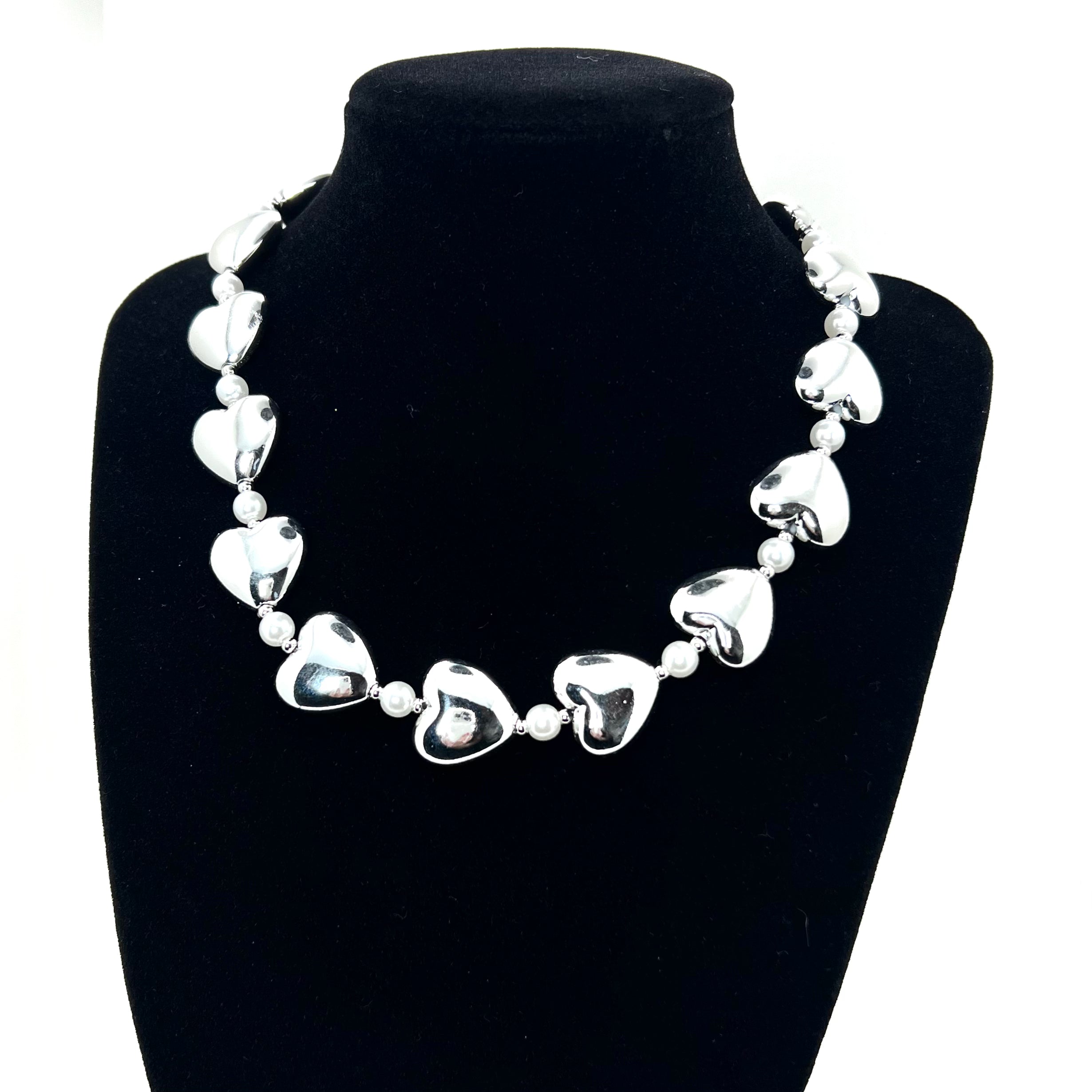 Collar Corazones Silver