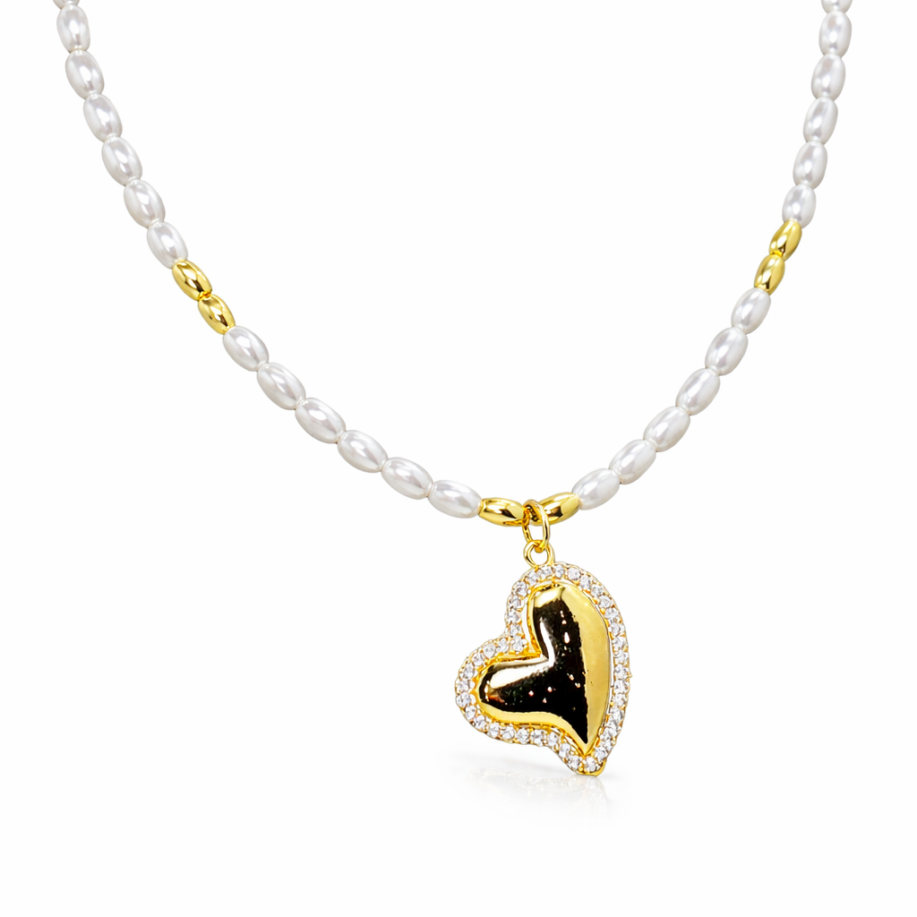 Collar Pearl Heart