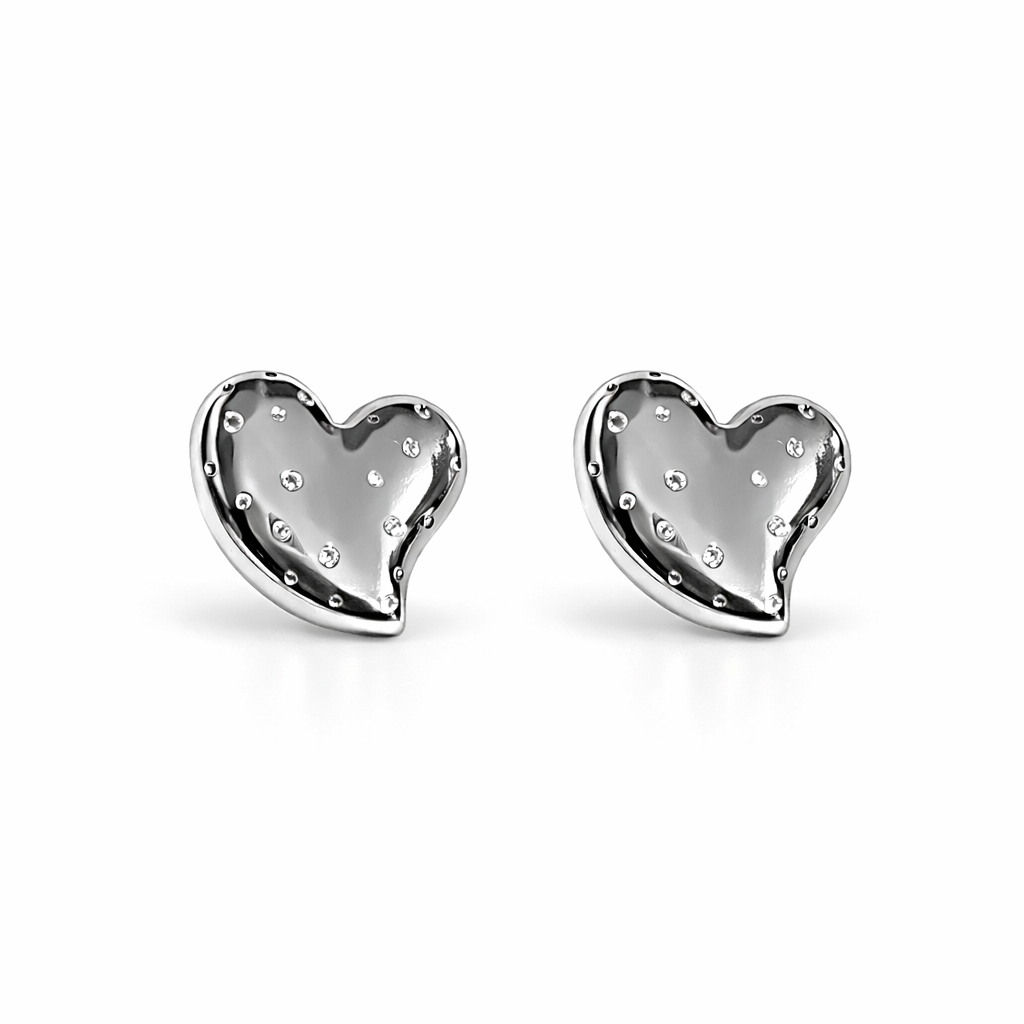 Aretes Corazón con Destellos